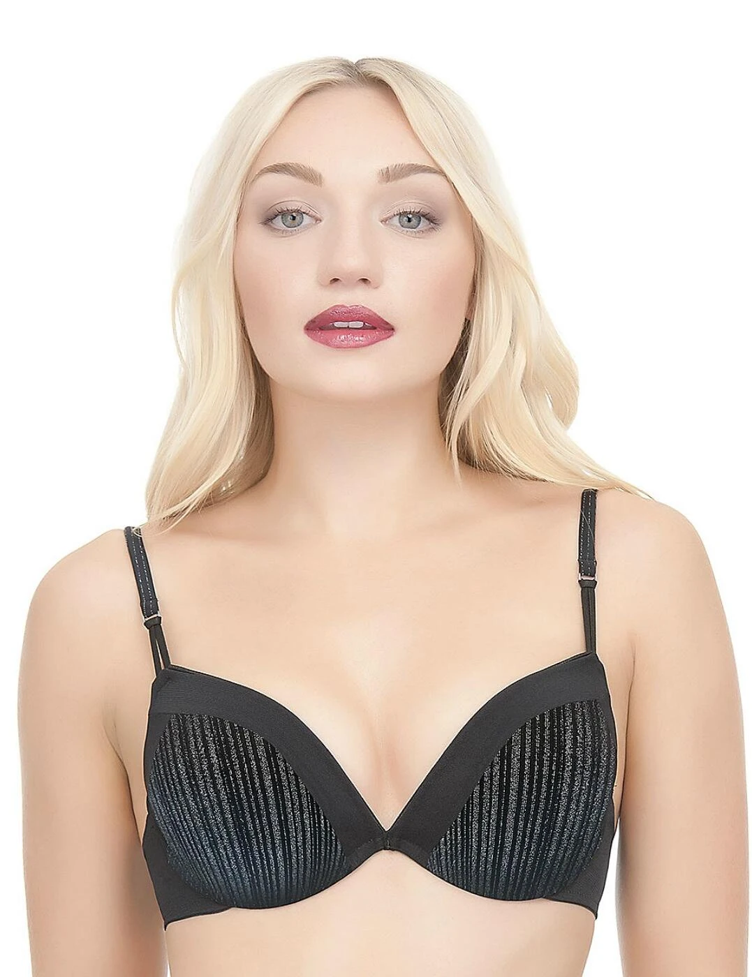 358101 Ultimo Cassia OMG Underwired Plunge Bra (A-D CUP) - 385101 Noir - Image 3