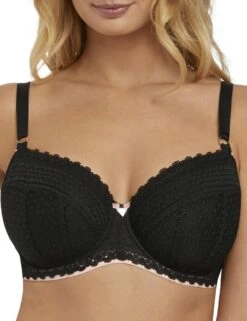 5133 Freya Daisy Lace Padded Half Cup Bra - 5133 Noir