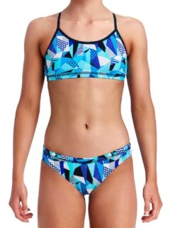FS02G01992 Funkita Girls Crack Attack Racerback Two Piece Bikini Set - FS02G01992 Crack Attack