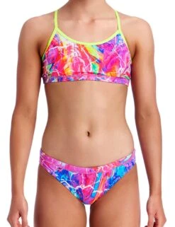 FS02G01995 Funkita Girls Kaleidocolour Racerback Bikini Set - FS02G01995 Kaleidocolour
