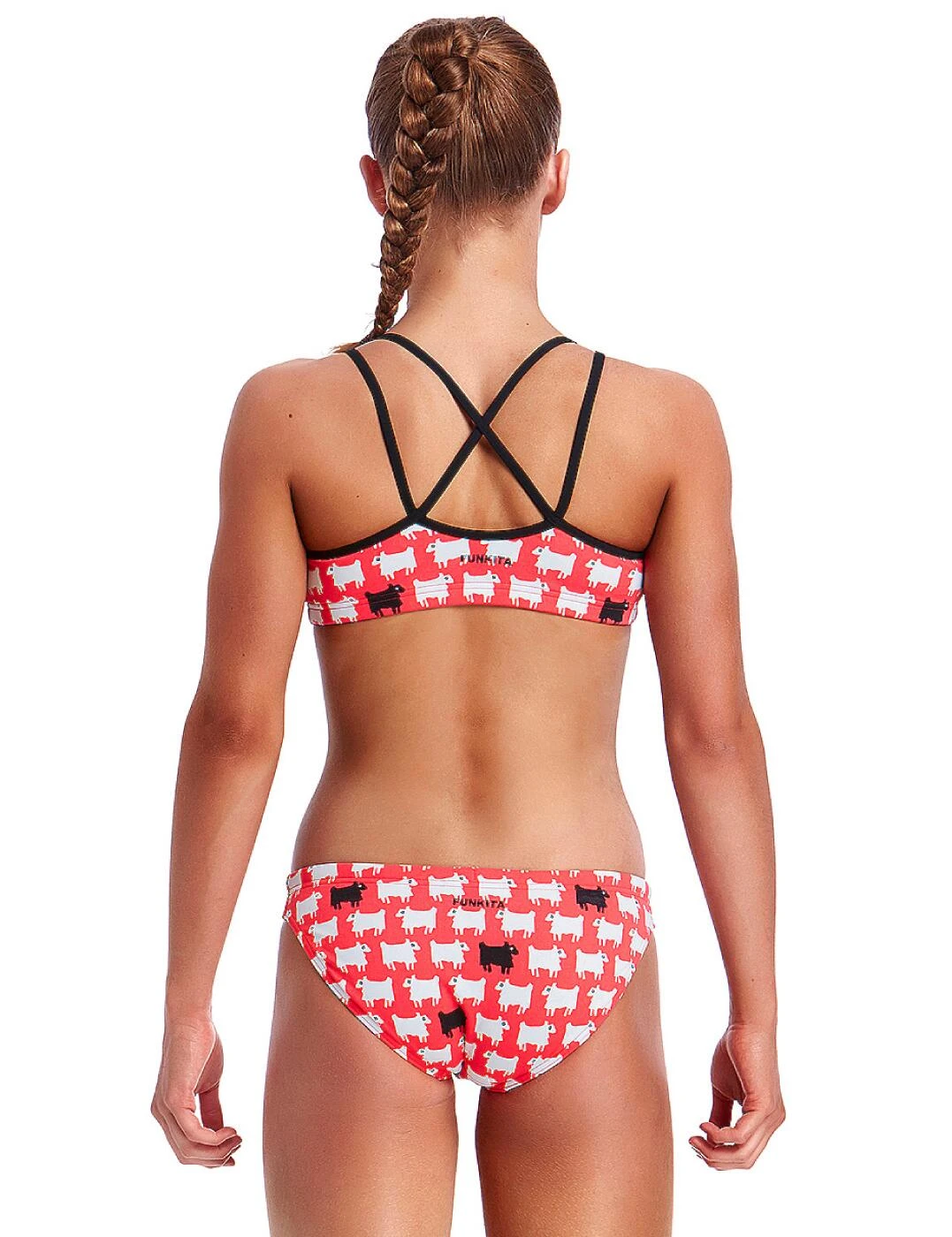 FS33G01972 Funkita Girls Black Sheep Criss Cross Bikini Set - FS33G01972 Black Sheep