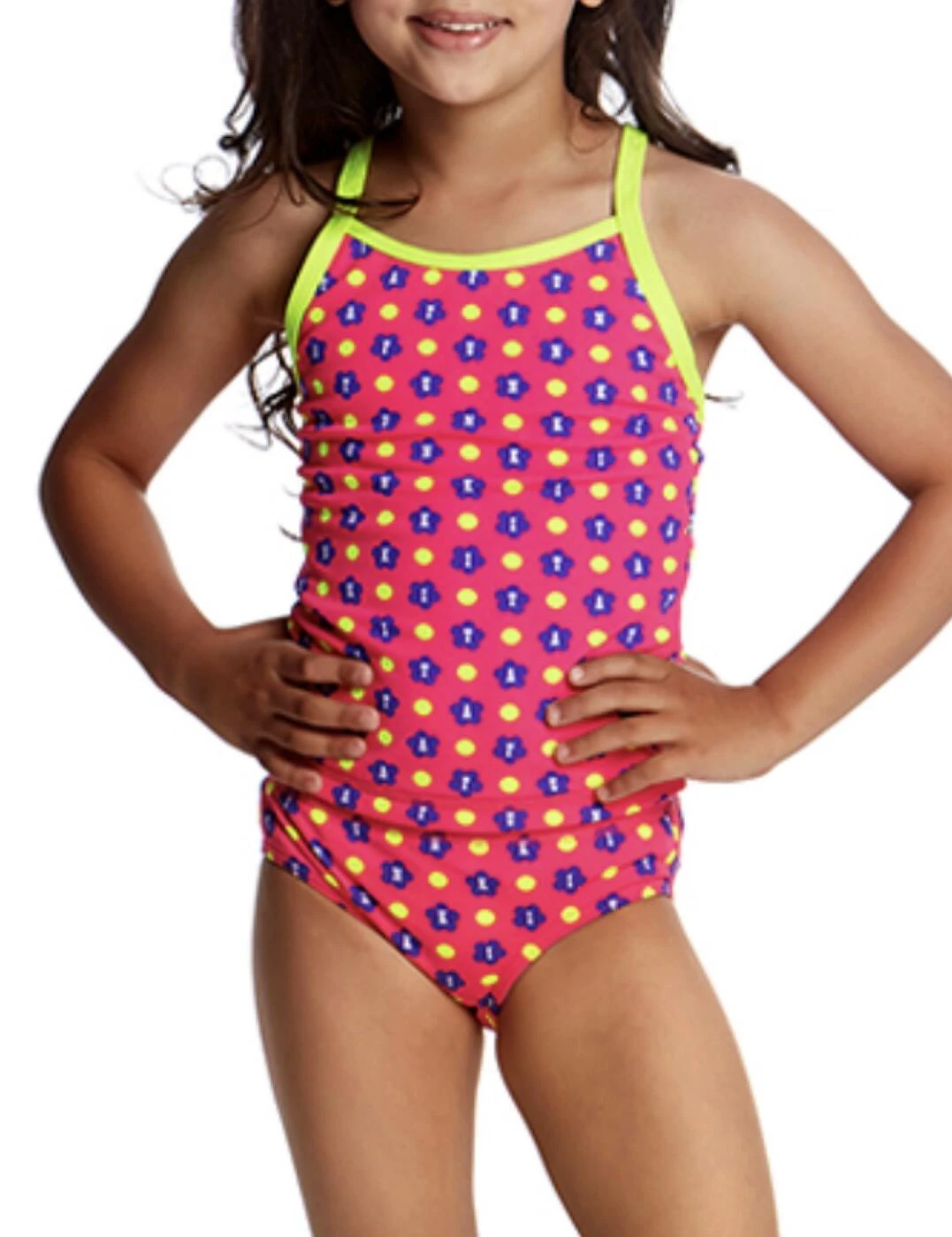 FG04T Funkita Toddler Girls Printed Tankini & Brief Set - FG04T01982 Daisy Dots - Image 2