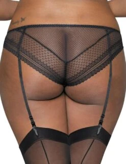 CK010213 Curvy Kate Starstruck Suspender Brazilian - CK010213 Black/Silver
