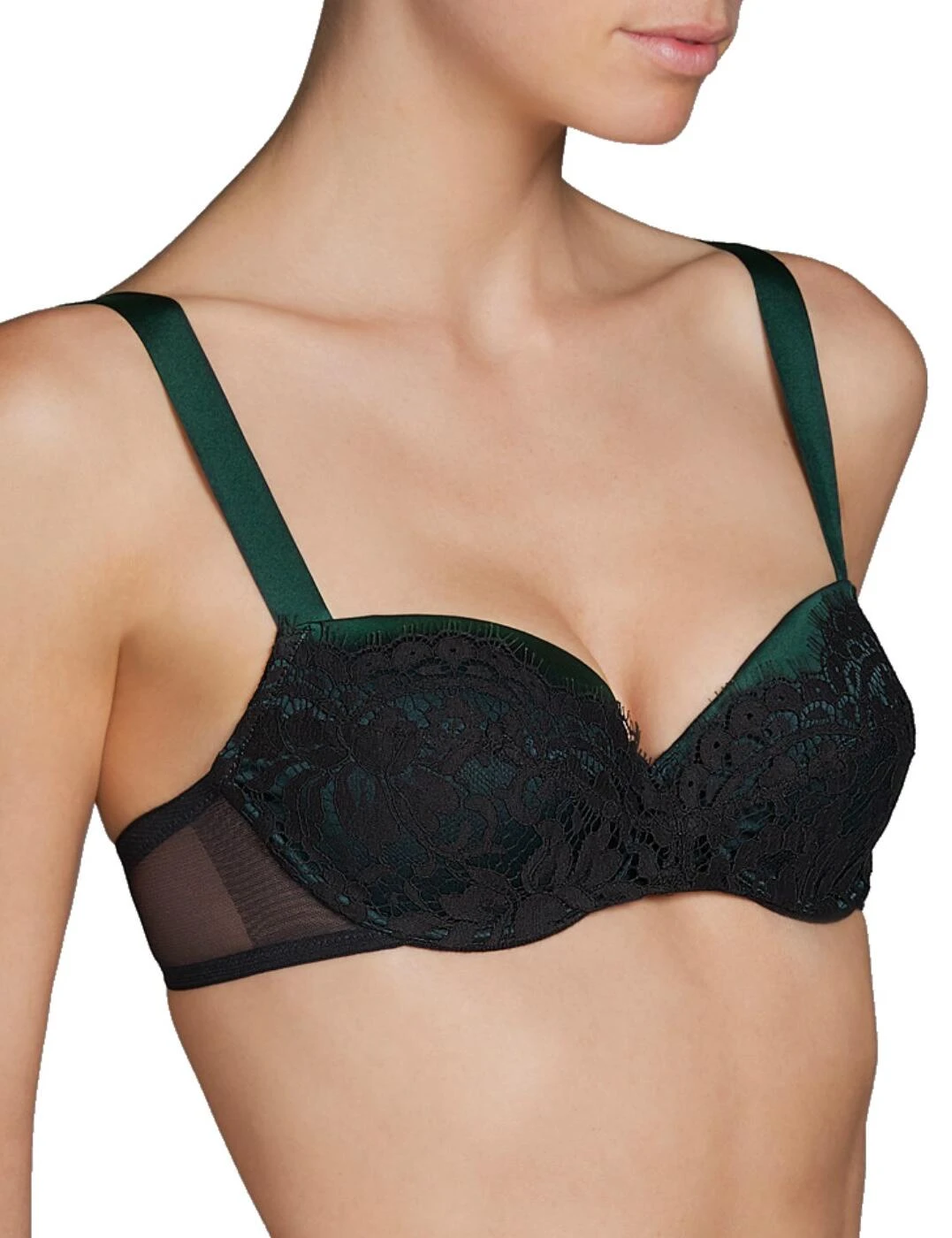 3308014 Andres Sarda Megeve Padded Balcony Bra - 3308014 Black