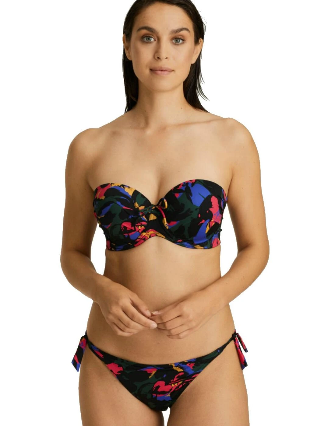 4007017 Prima Donna Swim Oasis Strapless Bikini Top - 4007017 Black Cactus