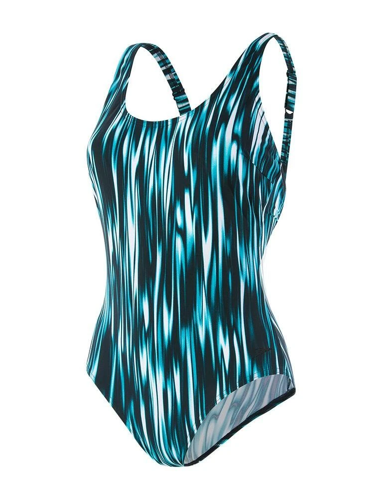 811823C880 Speedo Aurasheen Swimsuit - 811823C880 Black/White - Image 3