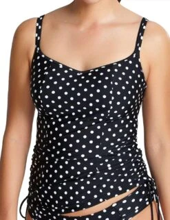 SW1011 Panache Anya Spot Tankini Top - SW1011 Black/White