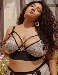 PPGT038 Playful Promises Gabi Fresh Renee Soft Cup Bra - PPGT038 Black/Silver