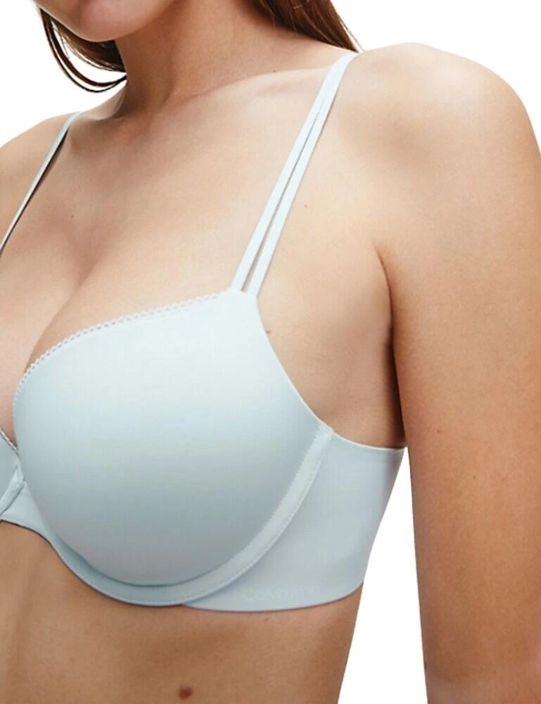 000QF4083E Calvin Klein Liquid Touch Push-Up Bra - QF4083E Baby Blue - Image 2
