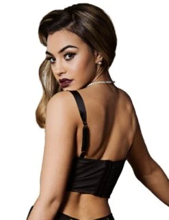 TL026 Tallulah Love Secret Seductress Longline Padded Bra - TL026 Black/Pink