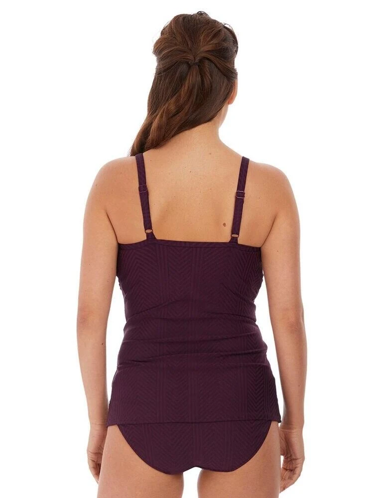 6904 Fantasie Long Island Scoop Neck Tankini Top - 6904 Vino - Image 2