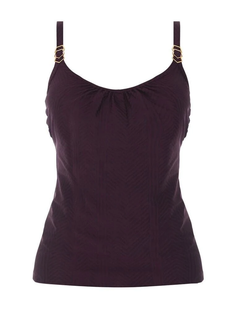 6904 Fantasie Long Island Scoop Neck Tankini Top - 6904 Vino
