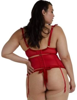 PPCCW3180 Playful Promises Anneliese Satin Waspie Curve - PPCCW3180 Red