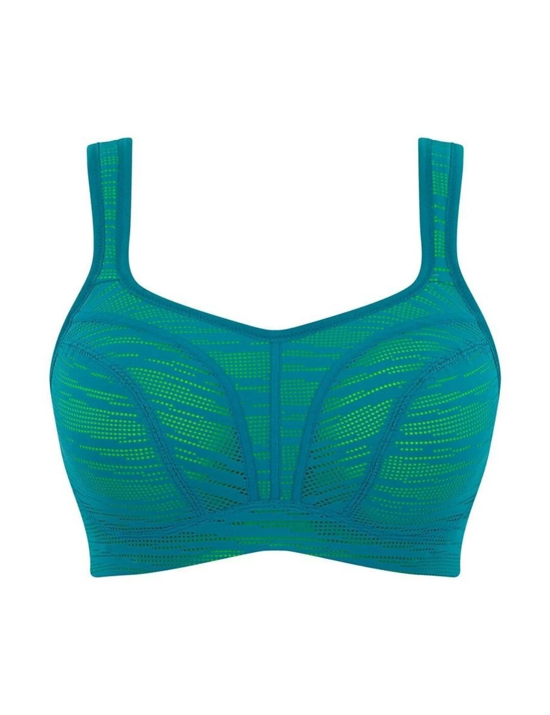 5021C Panache Sports Wired Sports Bra - 5021C Teal/Lime - Image 4