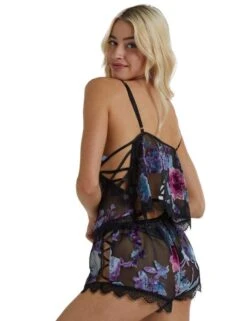Playful Promises WWL817/8 Wolf & Whistle Frankie Devore Cami Top Short Set - WWL817/8 Floral