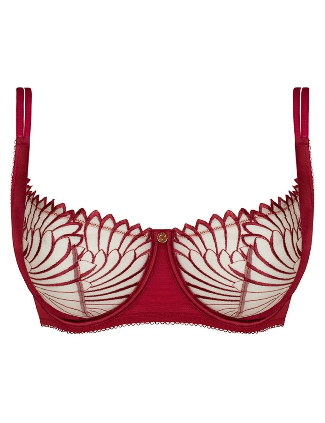 ST012100 Scantilly By Curvy Kate Fallen Angel Balcony Bra - ST012100 Garnet Red - Image 2