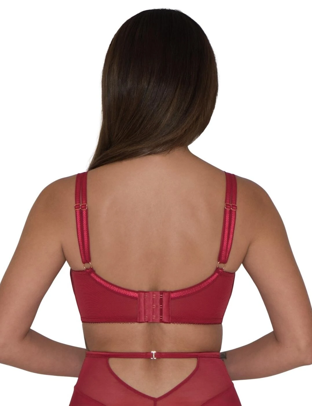 ST012100 Scantilly By Curvy Kate Fallen Angel Balcony Bra - ST012100 Garnet Red