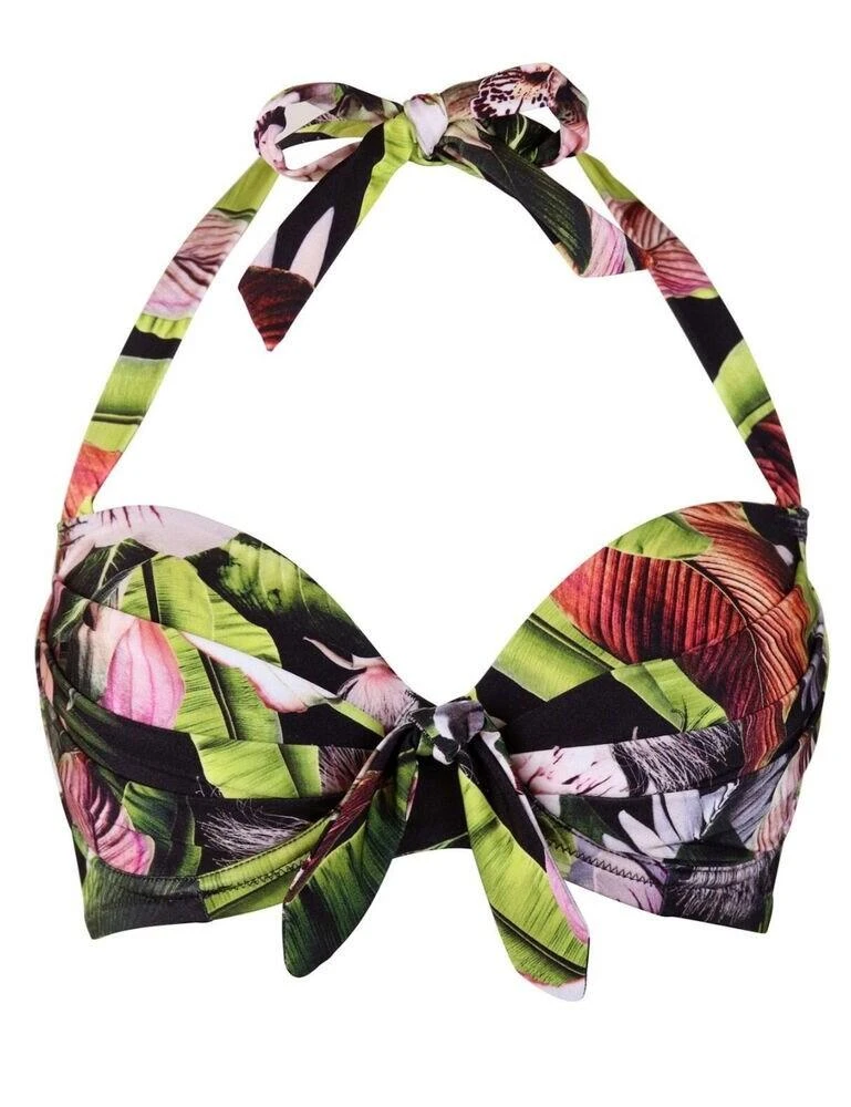 12900 Pour Moi Orchid Luxe Halter Bikini Top - 12900 Multi Print