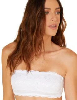 NEVER1102 Cosabella Never Say Never Bandeau Bra - NEVER1102 White
