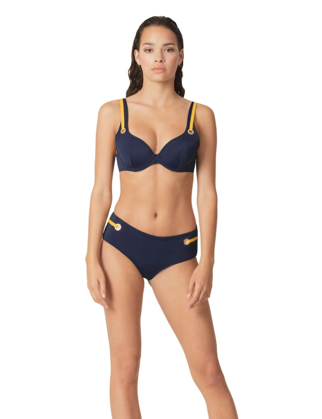 1001516 Marie Jo Claudia Padded Plunge Bikini Top - 1001516 Water Blue - Image 3