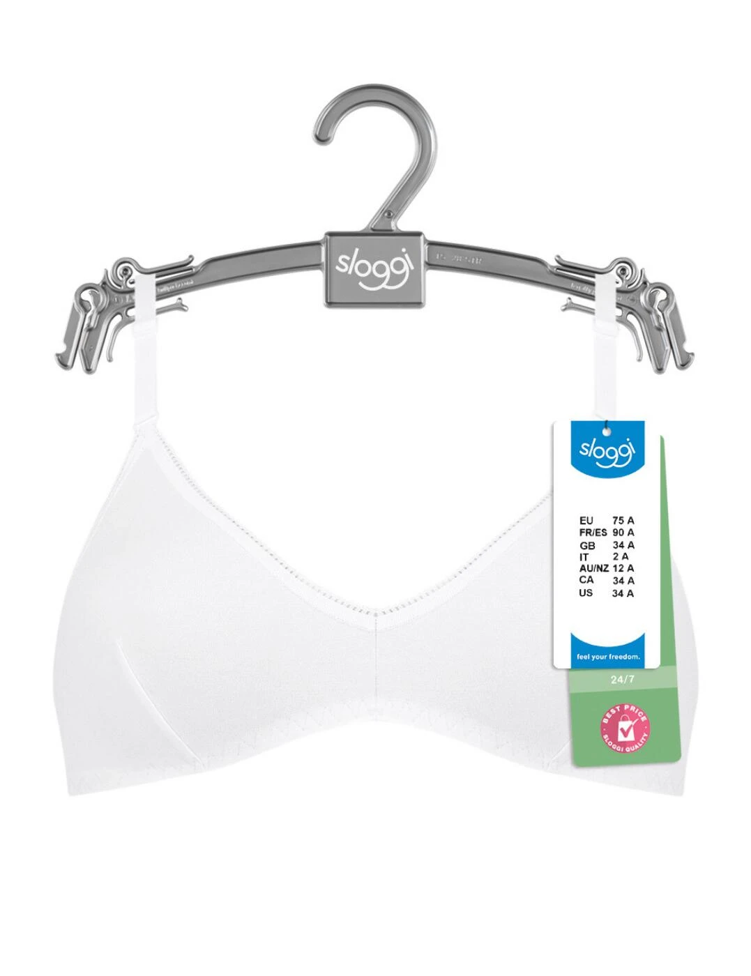 10167143 Sloggi 24/7 Cotton Wireless Bra - 10167143 White - Image 3