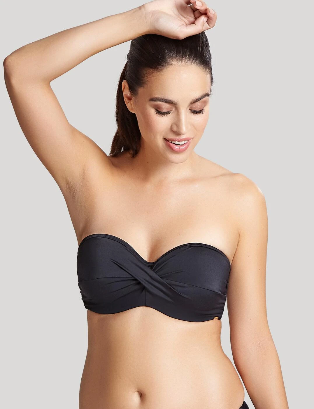 SW1303 Panache Anya Riva Twist Bandeau Bikini Top - SW1303 Black - Image 5