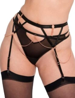 ST016800 Scantilly By Curvy Kate Unchained Suspender Belt - ST016800 Black
