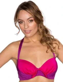 27000 Pour Moi Bahamas Padded Halter Bikini Top - 27000 Purple/Pink