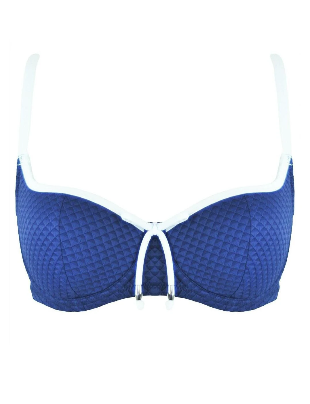 66000 Pour Moi Waffle Sweetheart Bikini Top - 66000 Navy - Image 2