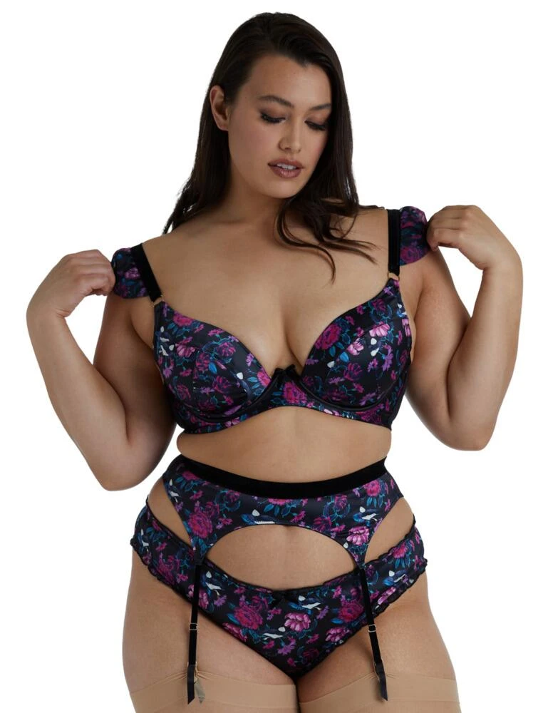 PPSB3196 Playful Promises Noriko Suspender Belt - PPSB3196 Crane Print - Image 3