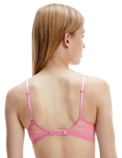 000QF6396E Calvin Klein Seductive Comfort Lotus Flower Bra - QF6396E Hollywood Pink