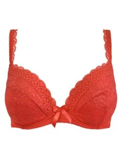 84000 Pour Moi Rebel Padded Plunge Bra - 84000 Coral