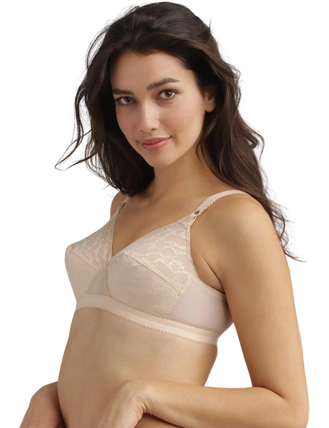 P01652 Playtex Cross Your Heart Non-Wired Bra 2 Pack - P01652 White/Skin