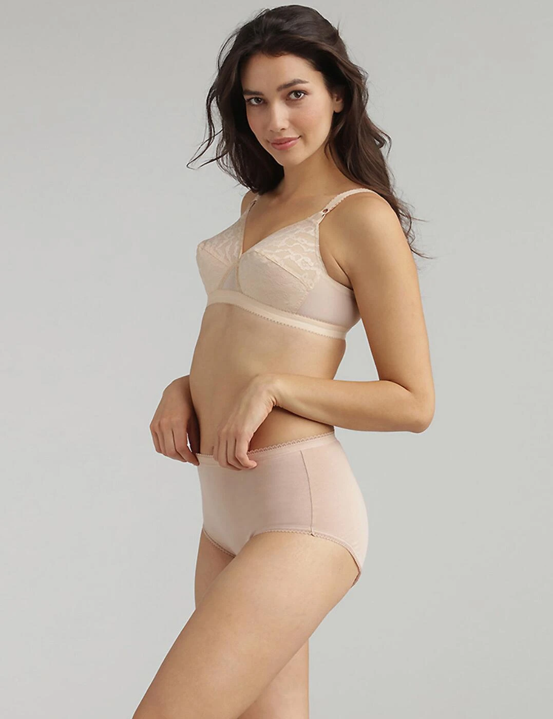 P01652 Playtex Cross Your Heart Non-Wired Bra 2 Pack - P01652 White/Skin - Image 7