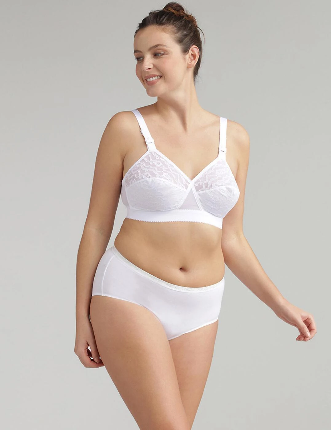 P01652 Playtex Cross Your Heart Non-Wired Bra 2 Pack - P01652 White/Skin - Image 6