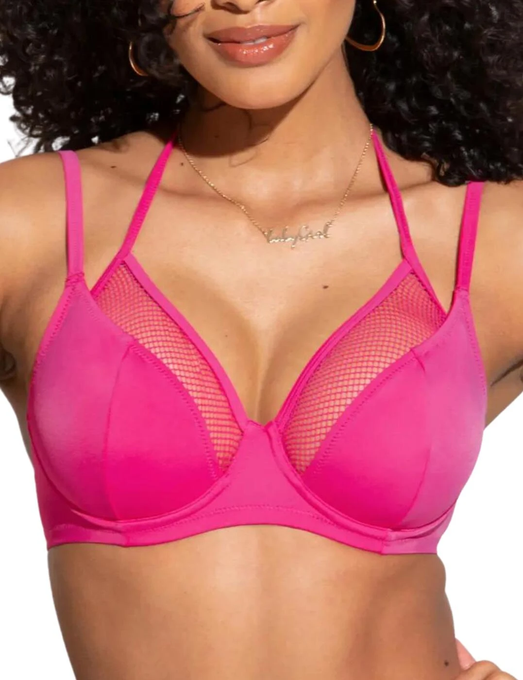 30015 Pour Moi Glamazon Underwired Double Strap Bikini Top - 30015 Hot Pink - Image 4