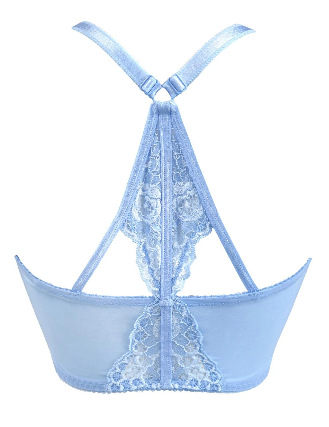 11501 Pour Moi Opulence Front Fastening Bralette Bra - 11501 Powder Blue/Cream - Image 3