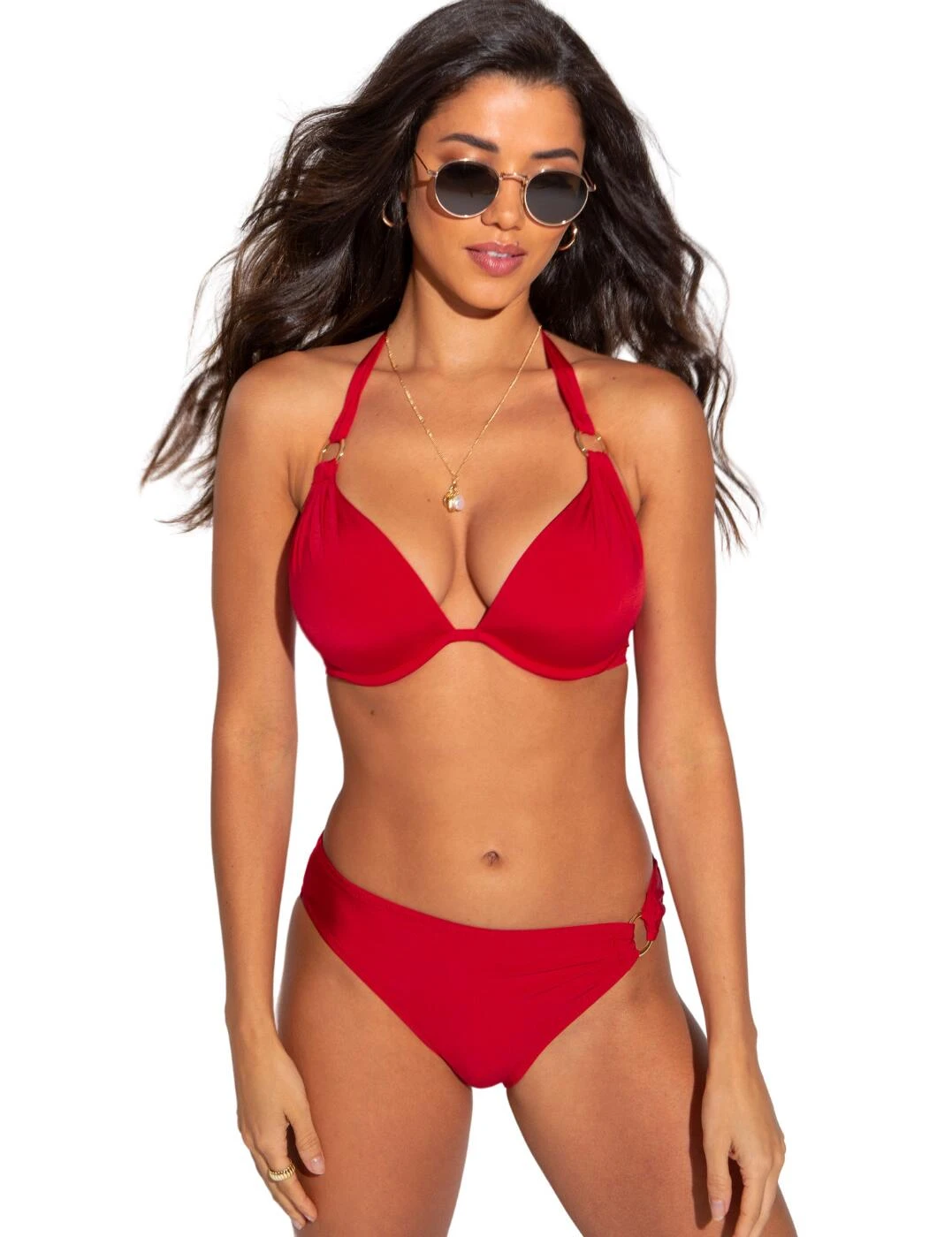 20910 Pour Moi Samoa Boost Padded Underwired Top - 20910 Red - Image 4