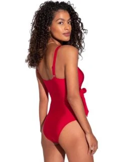 20916 Pour Moi Samoa Wrap Over Control Swimsuit - 20916 Red