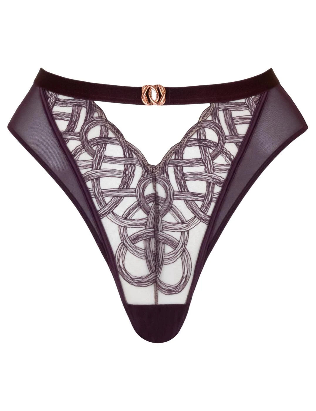 ST020212 Scantilly By Curvy Kate Lovers Knot Thong - ST020212 Fig/Latte - Image 2