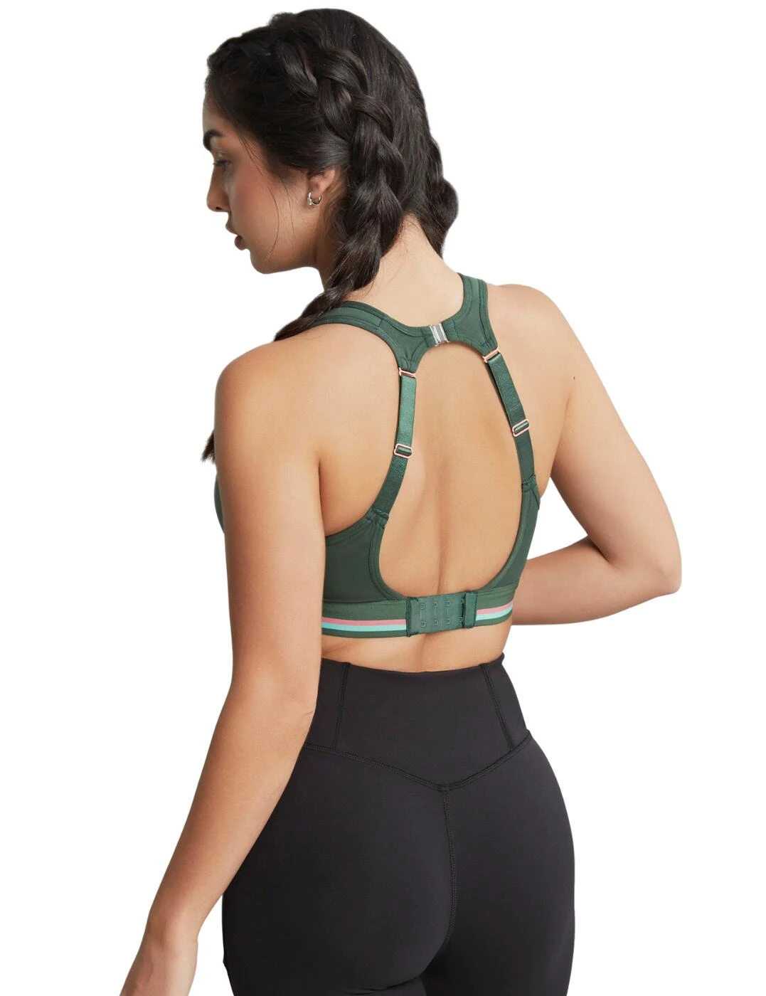 7341R Panache Wireless Racerback Sports Bra - 7341R Forest Green - Image 4