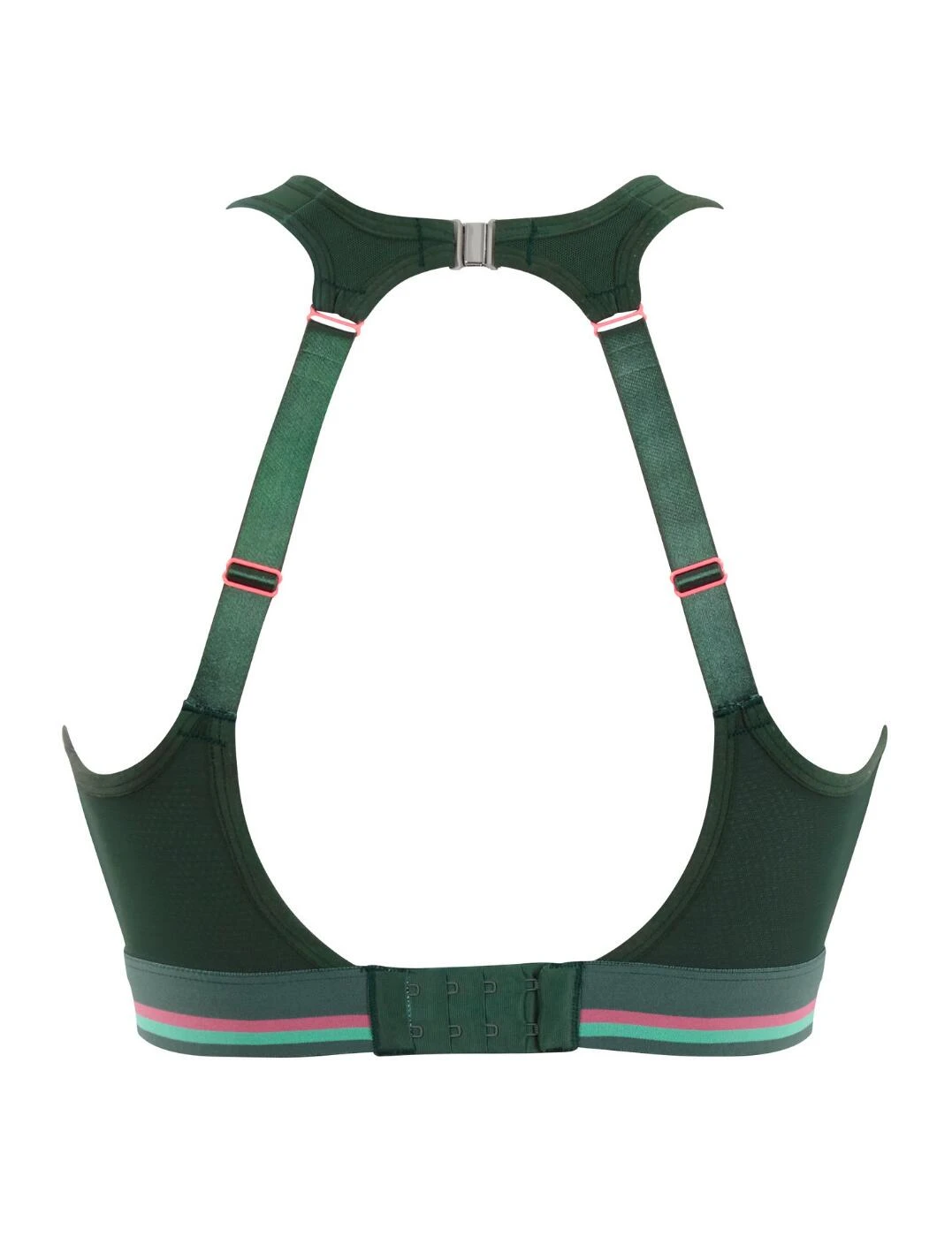 7341R Panache Wireless Racerback Sports Bra - 7341R Forest Green - Image 3
