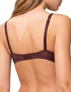 10201686 Triumph Amourette Charm Underwired Half-Cup Padded Bra - 10201686 Decadent Chocolate