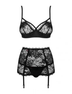 Obsessive Peonesia 3 Piece Set - Black