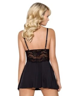 810-BAB-1 Obsessive Babydoll And Thong Set - 810-BAB-1 Black
