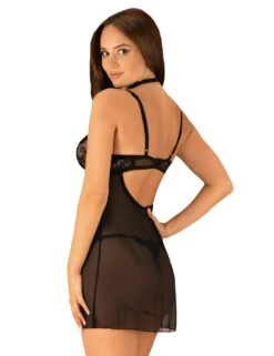 Obsessive Elizenes Babydoll & Thong - Black