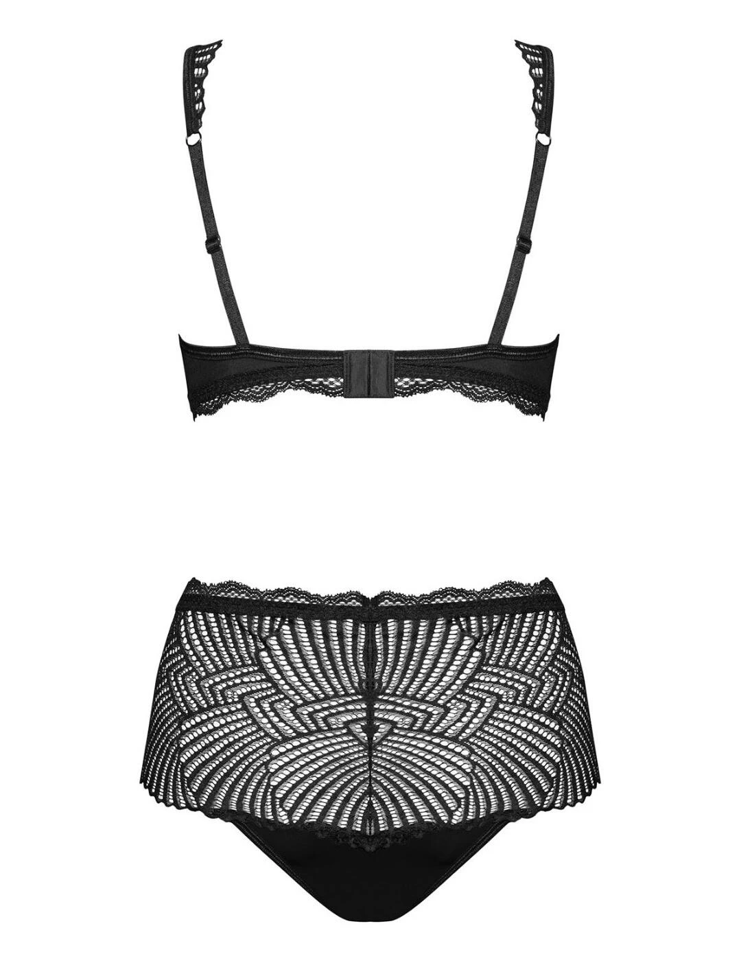 Obsessive Klarita Bra And High Waist Brief Set - Black - Image 3