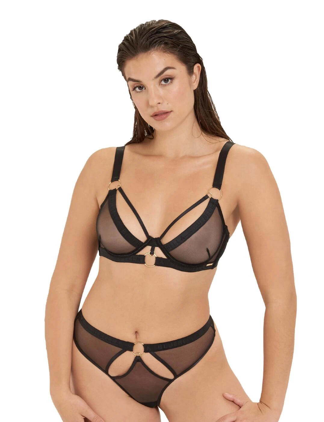 41554 Bluebella Nola High-Waist Thong - 41554 Black - Image 5