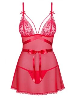 Obsessive Lovlea Babydoll And Thong Set - Red