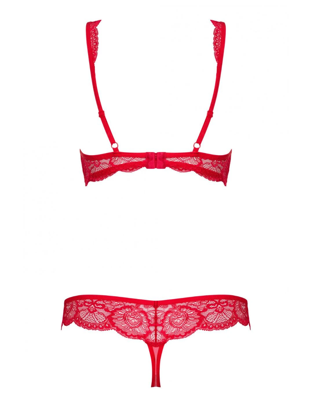 Obsessive 853-SET-3 Bra And Thong Set - 853-SET-3 Red - Image 3